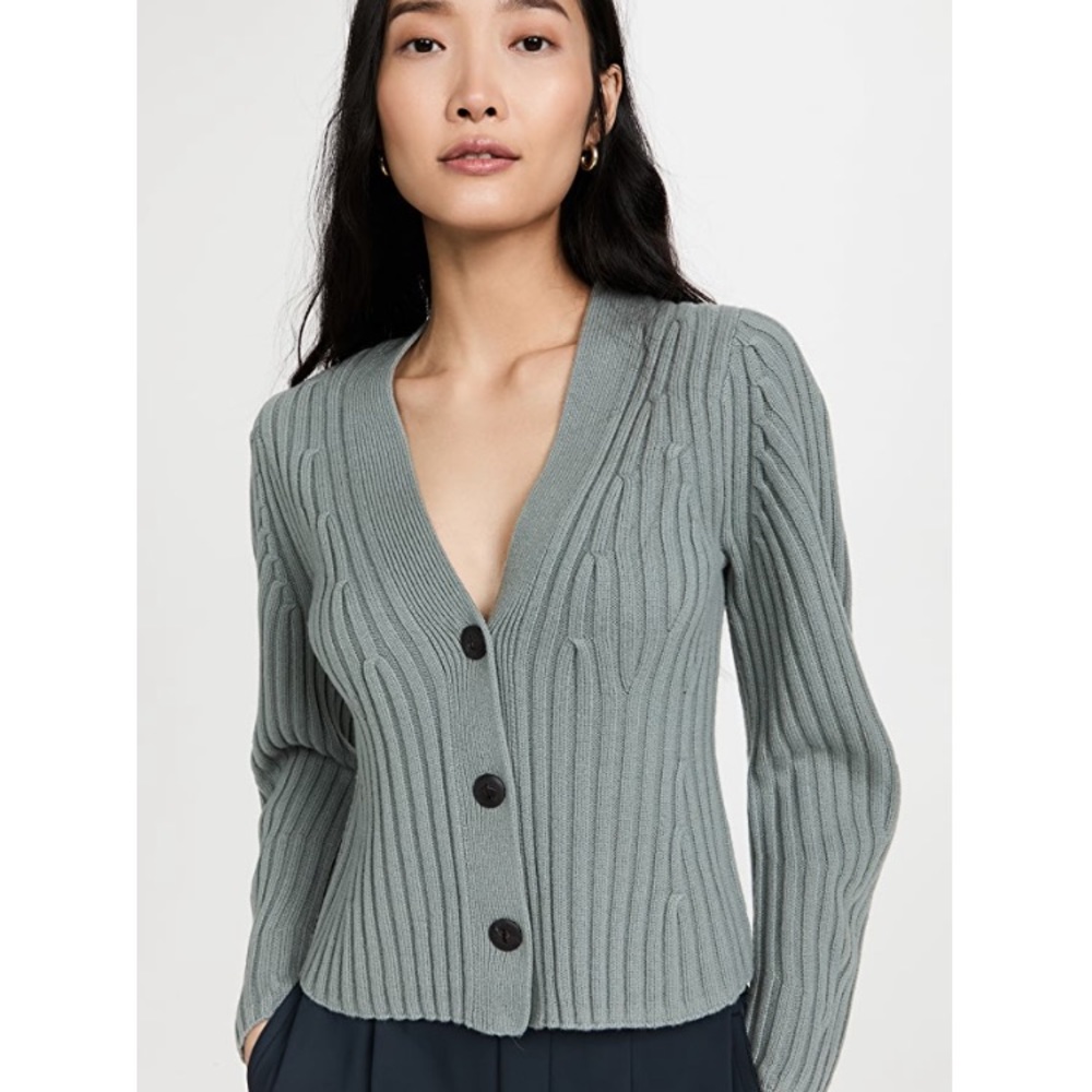 ISO Vince Poet Sleeve Wool Cashmere Blend Cardigan Size XL